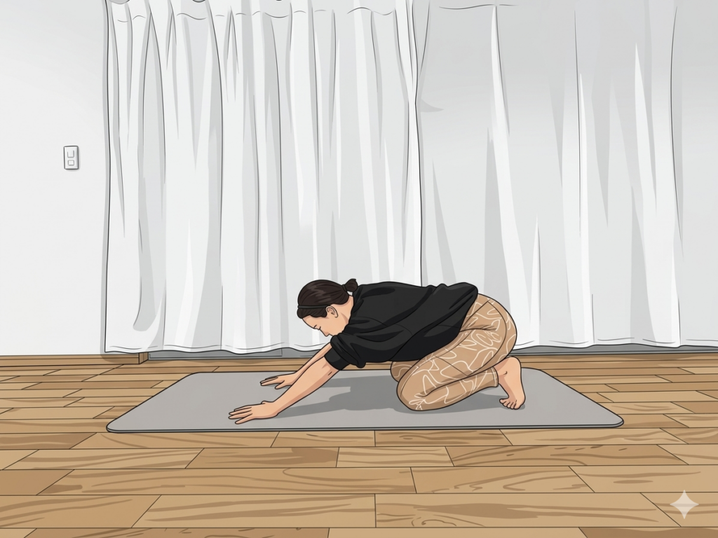 お尻を後ろに引いている図