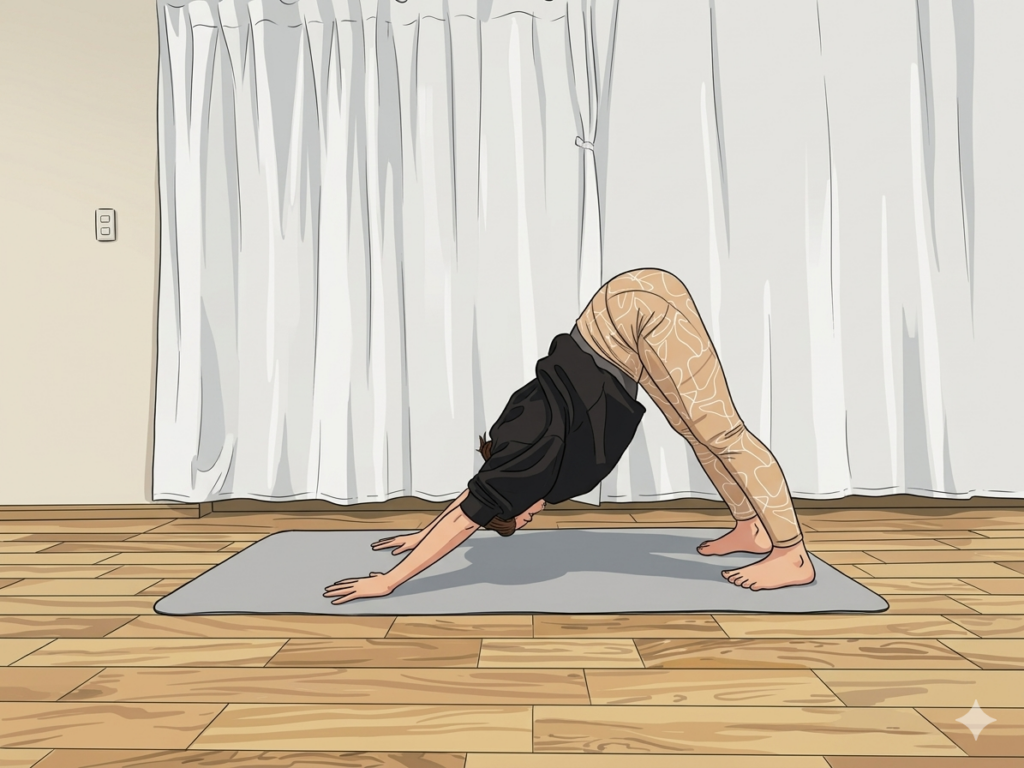 四つん這いからのダウンドッグ