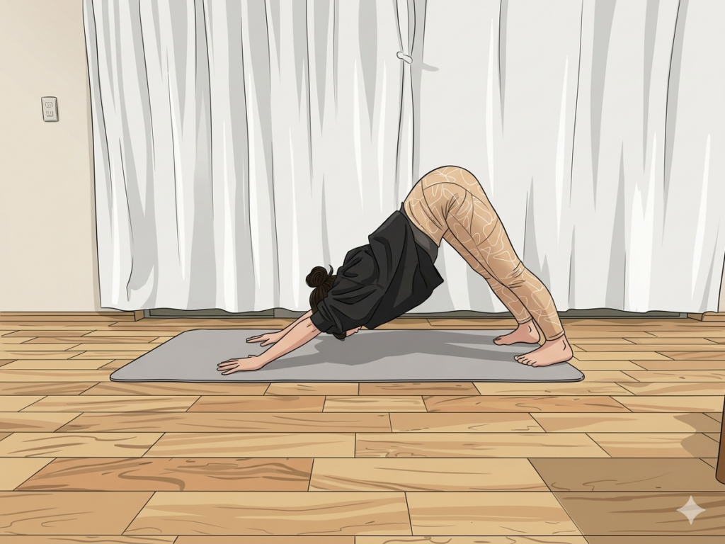 ダウンドッグする人