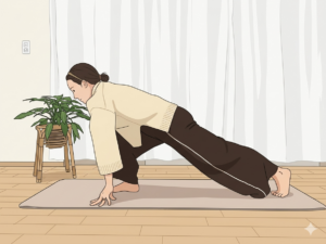 ローランジを行う女性