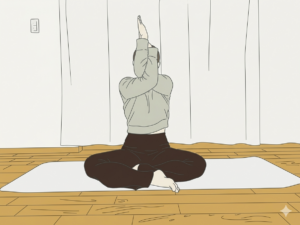 イーグルアームをする女性