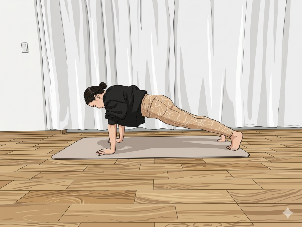 プランクをする人