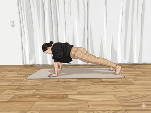 プランクをする人